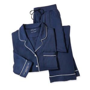 Limited Edition Oprah Daily X Cozy Earth Pajamas in Navy Blue NWT Size Small